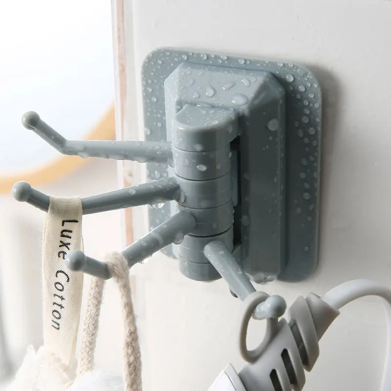 

Storage Rack Strong Viscose Household Decoration Rotating Towel Rack Bathroom Kitchen Supplies Storage Seamless Without Nails
