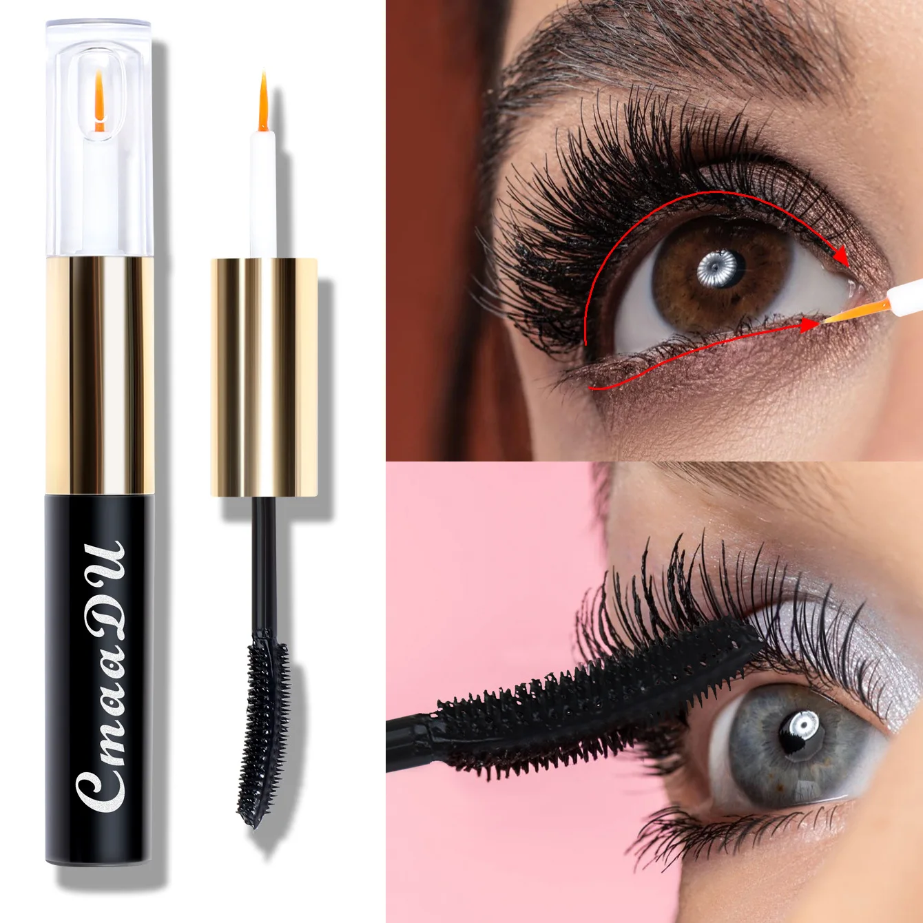 

Mascara Eyelash Growth Fluid 2in1 Waterproof Lengthening Curling Does Eyelashes Longer Thicker Eyelash Serum Lengthens