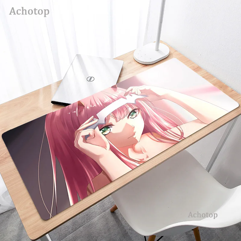 top quality zero two mouse pad anime cool large desk laptop rubber mouse mat xxl large mouse pad pc gamer gaming keyboards mat free global shipping