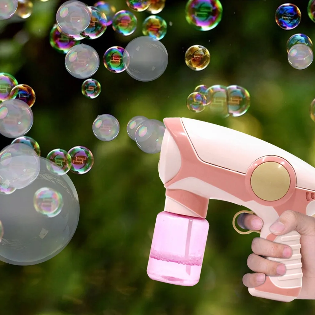 

Children Smoke Bubble Machine Gun Toys Funny Summer Magic Bubble Blower Wedding Kids Outdoor Gift Toys Bubble Machine 68ml W*