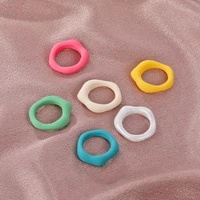 retro new korea chic transparent aesthetic ring minimalist acrylic resin thin ring for women jewelry party gifts
