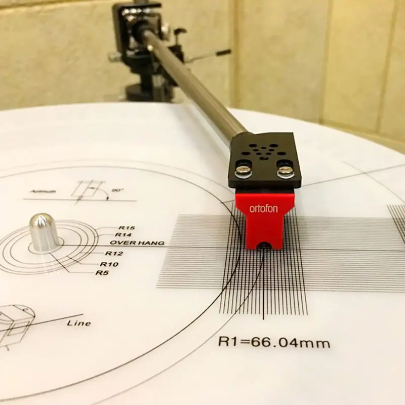 

Nonslip LP Vinyl Record Pickup Angle Calibration Plate Distance Gauge Protractor Adjustment Ruler Tool Turntable