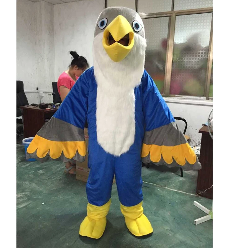 

Blue Eagle Mascot Costume Suit Cosplay Party Fancy Animal Dress Outfits Advertising Promotion Carnival Halloween Adults Parade @