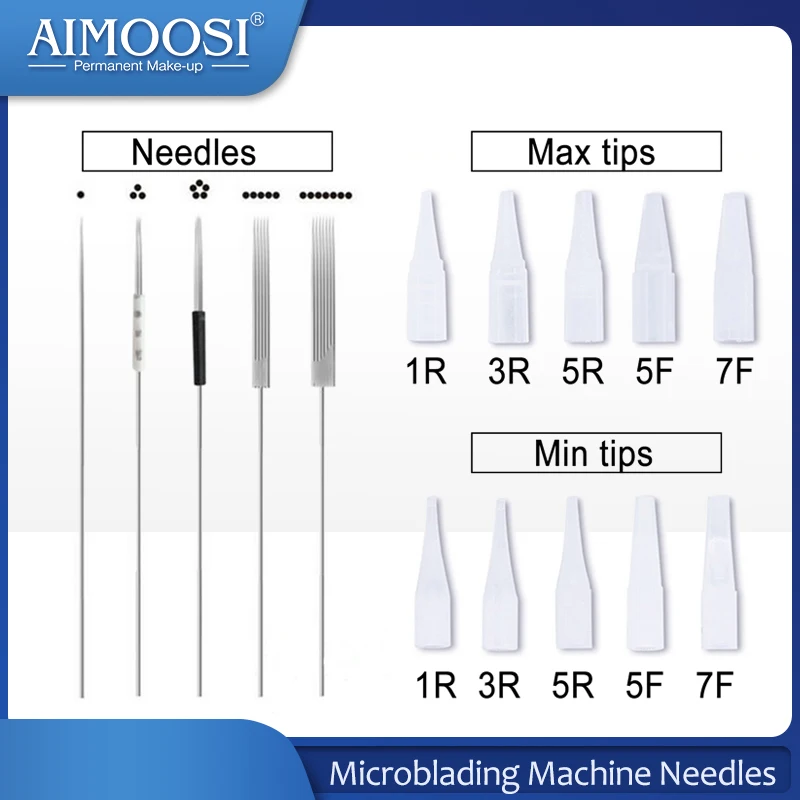 

500pieces/Box 3R Tattoo machine microblading Needles Semi-Permanent Makeup Tattoo Eyebrow&Lip Munsu Machine needles 0.35mm*50mm