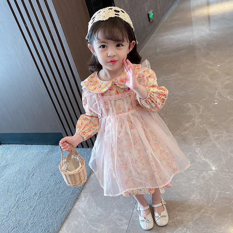 

Girls Lolita gauze skirt children's spring princess skirt 2021 new foreign style dress baby spring children kids dresses GD34