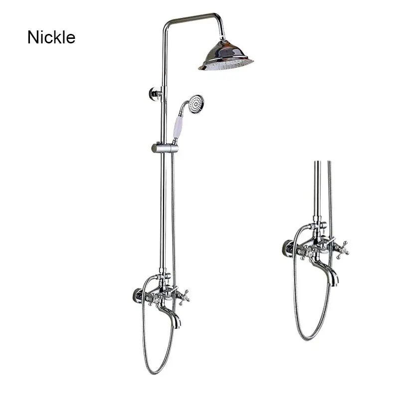 Brushed Nickel 2 Душевой набор для ванной комнаты хромированный Матовый никель ORB душ кран ручной душ опрыскиватель смеситель кран - Цвет: Brushed Nickel 2