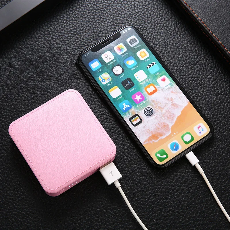 Мини Портативный внешний аккумулятор 10000 мАч двойной USB зарядное устройство для