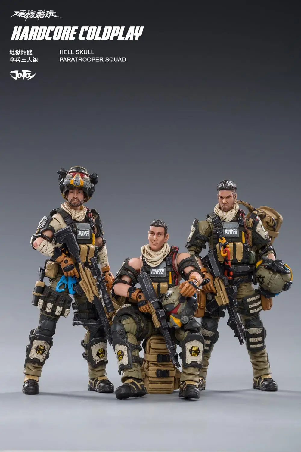 

(3PCS/SET) 1/18 JOYTOY Action Figures HELL Skull Paratrooper Squad Collectible Toy Military Model Anime Gift Free Shipping