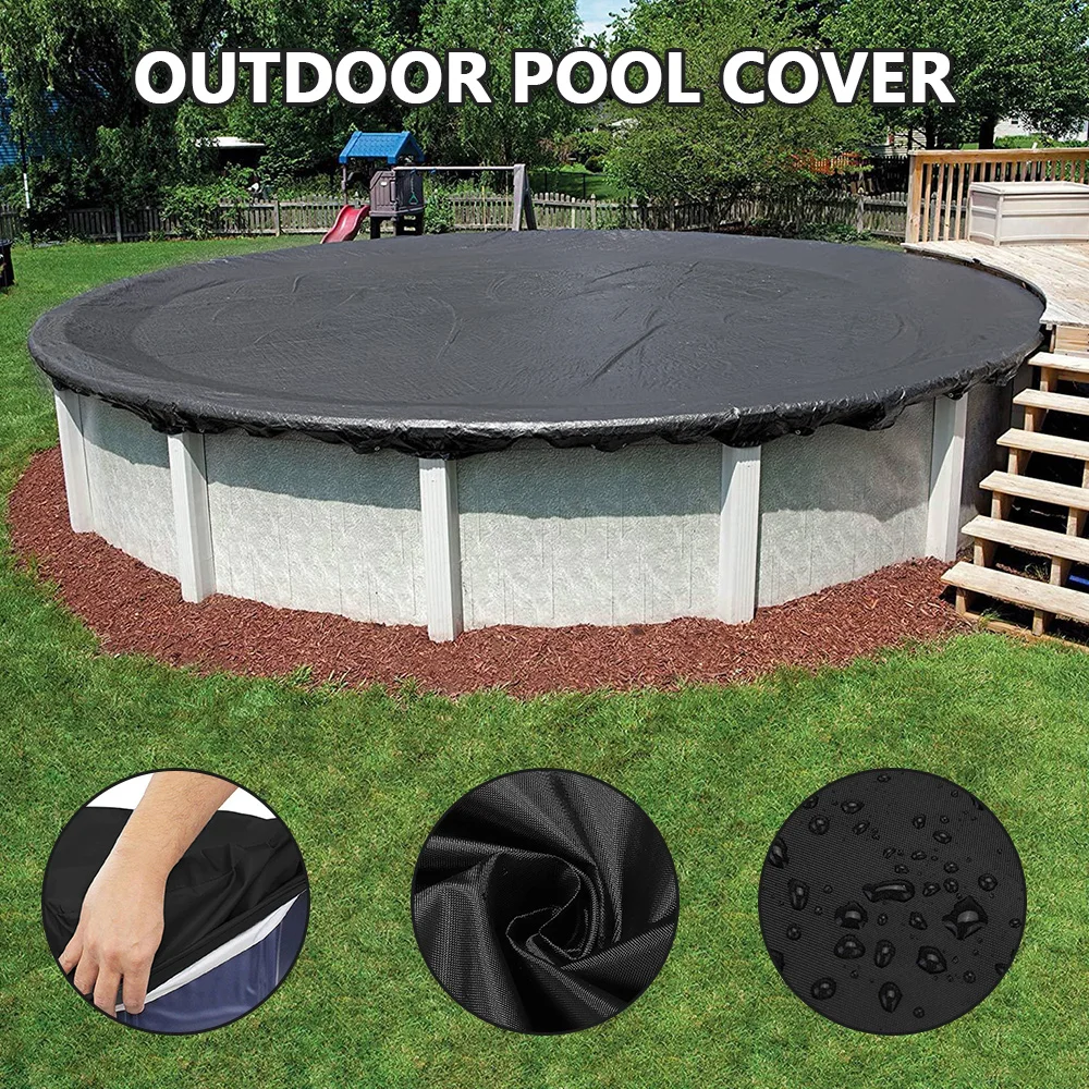 

Swimming pool cover outdoor round swimming pool mat cloth round swimming pool cover sun-proof, rain-proof and dust-proof