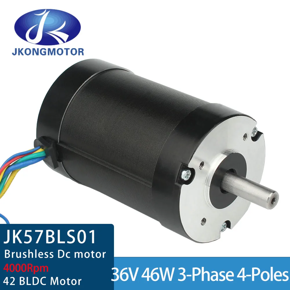 Pólos sem Escova Motor com Hall-sensor 4000rpm sem Escova 47mm de Comprimento Bldc Motor m 2a 57bls01 57mm 3-fase 4 36v 46w 0.11n.