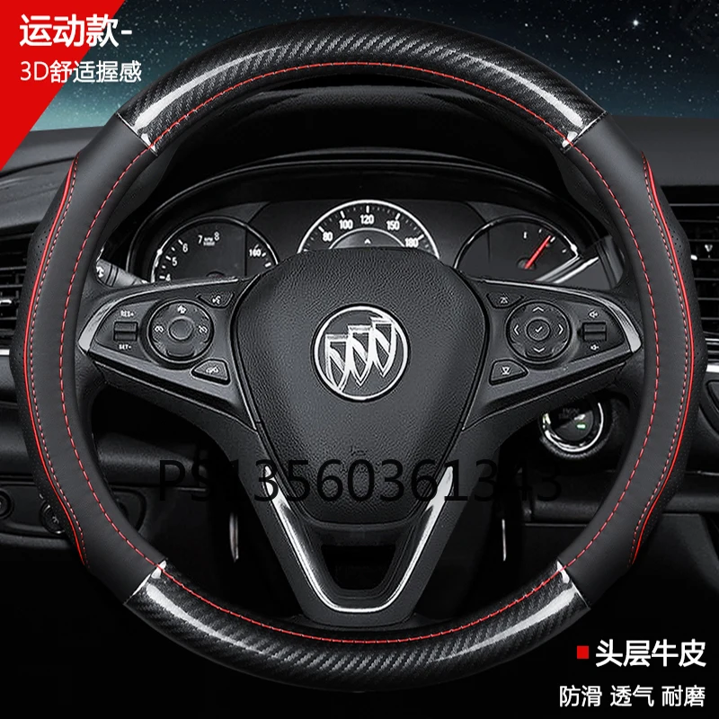 

For Buick steering wheel cover Envision Excelle Verano ENCLAVE LaCrosse Excelle Regal GL Encore hand-stitched leather grip cover