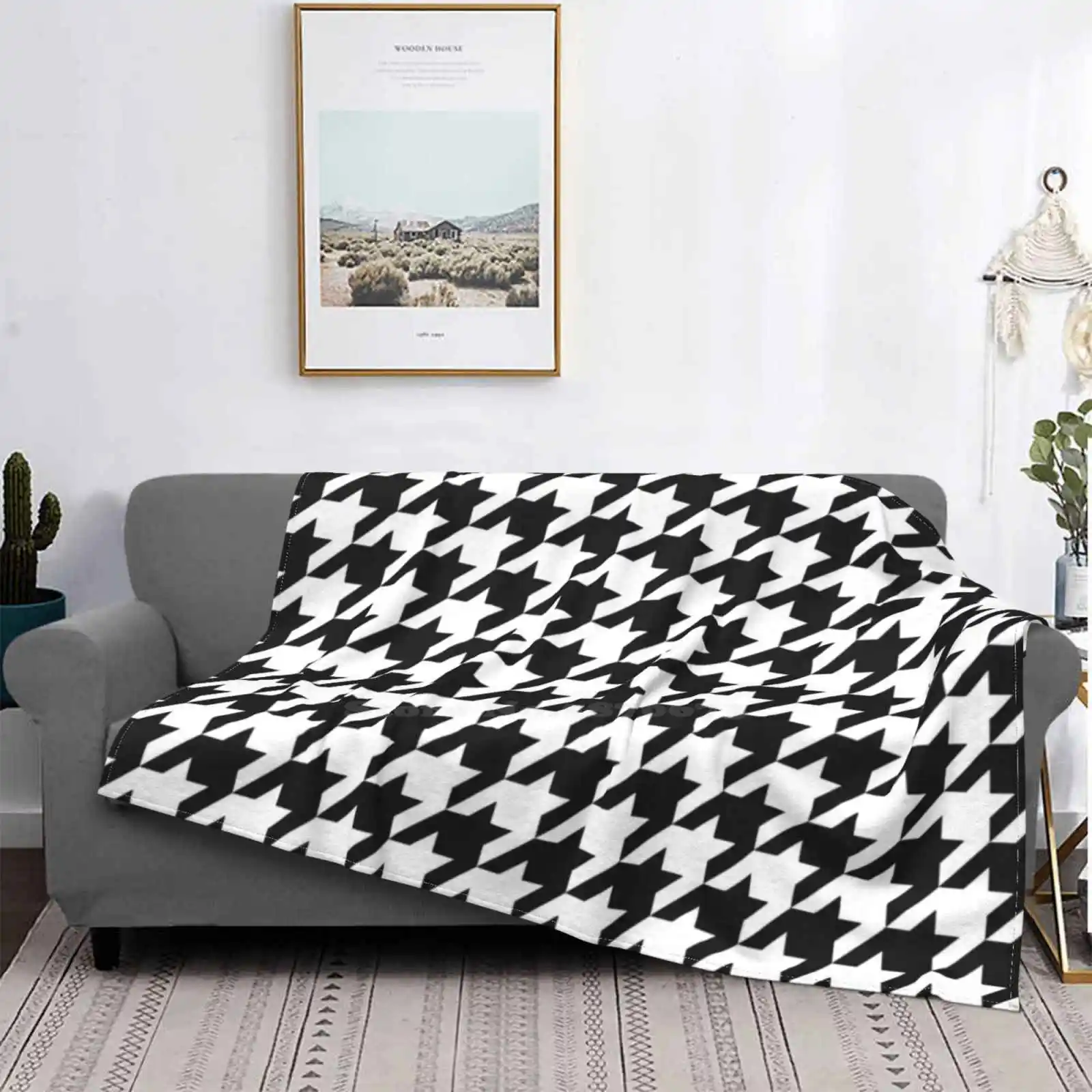 Японский традиционный дизайн 3-Chidori-черно-белый Высококачественный удобный диван