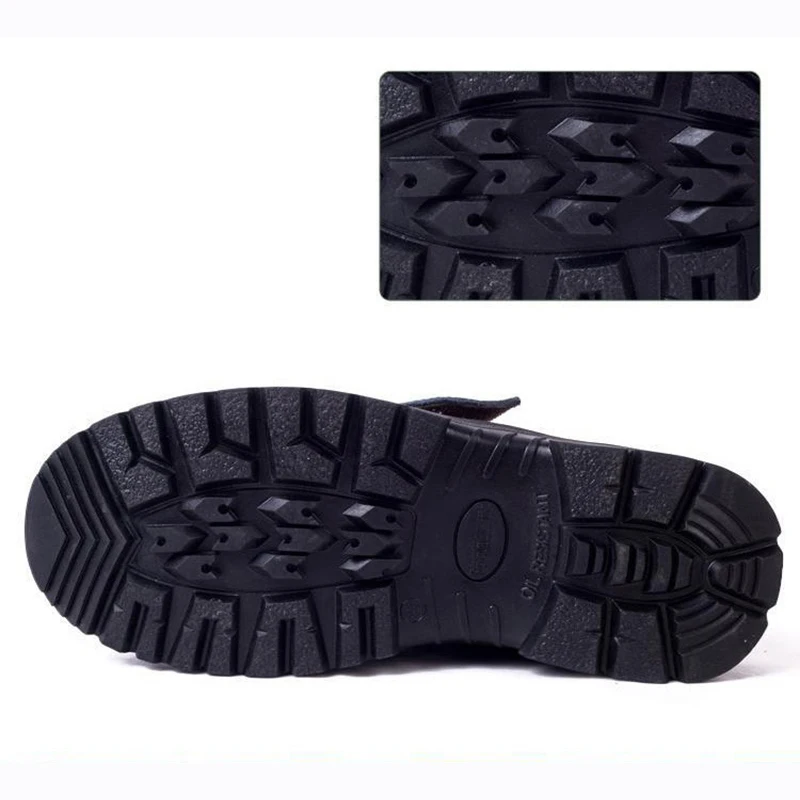 2019 new welding shoes anti-smash anti-stab safety anti-spark splash hot leather non-slip wear-resistant work | Обувь