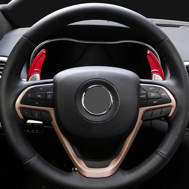 Для Jeep Grand Cherokee 2014-2019 весло рулевого колеса внутренние молдинги переключатель
