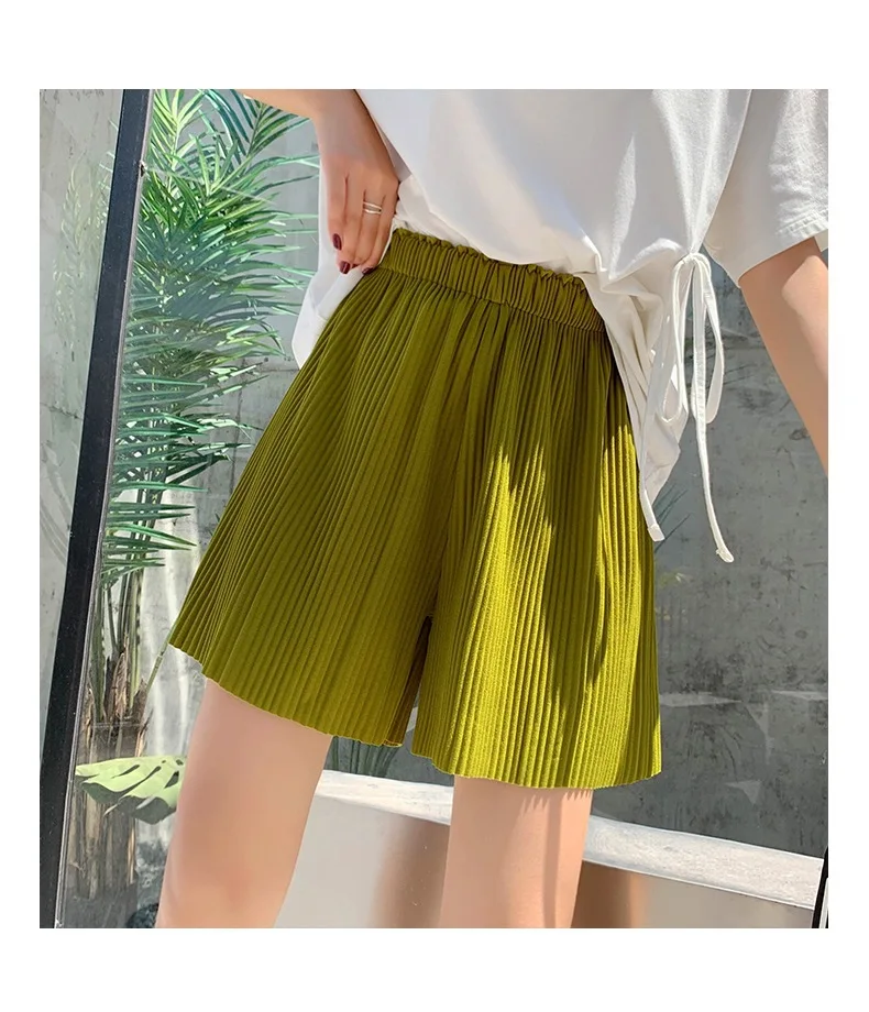 

Stretch Shorts Womens Hight Waist Wide Leg Shorts Summer 2021 Casual Short Gym Sport Running Shorts Women Shorts Deportivo Mujer