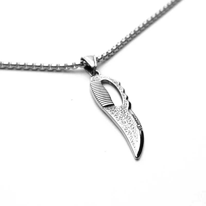 Хип хоп Стиль Мужская Модное ожерелье из нержавеющей стали титановая сталь сабля