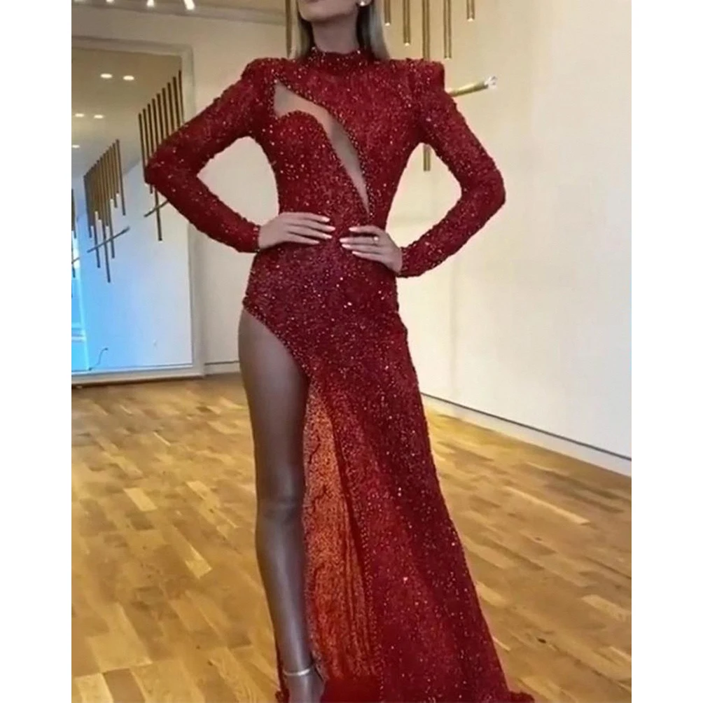 

Red Vintage Dresses for Women Christmas New Year Gift for Lady Anniversary Sexy Wedding Party Women's Evening Dress 2022 93885