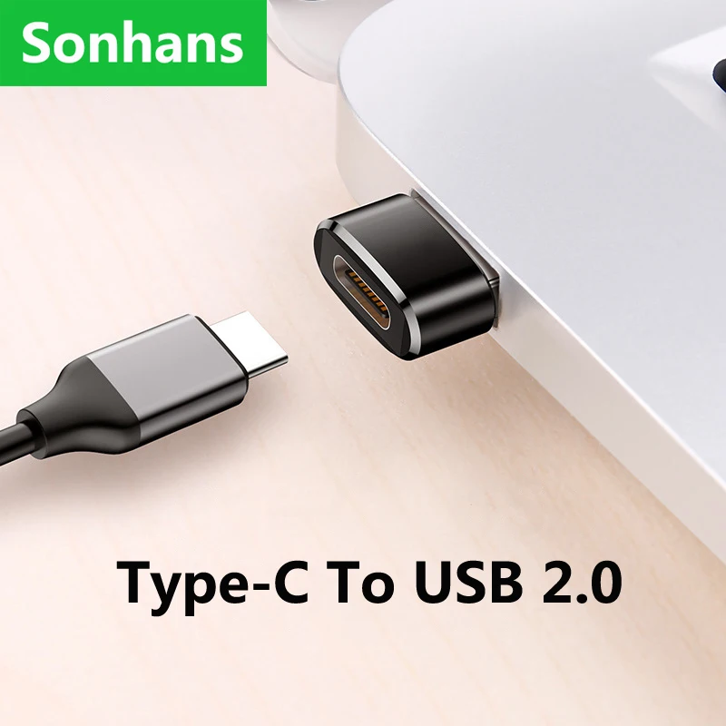 Мини-конвертер с Type-c на USB 2 0 адаптер для компьютера и телефона iphone 13 12 11Pro XS PD