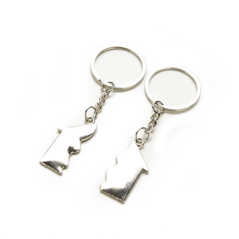 

KvJJL 2 PCS Broken House Keychain For Couple Warm House Type Key Ring Valentine's Day Gift Love Home I LOVE YOU Lovers