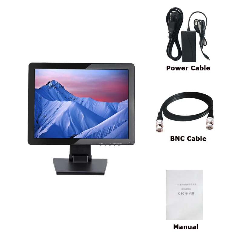 H15 pos монитор 15 дюймов 1024*768 настольный ЖК-монитор с AV/BNC/VGA/HDMI/USB интерфейсом