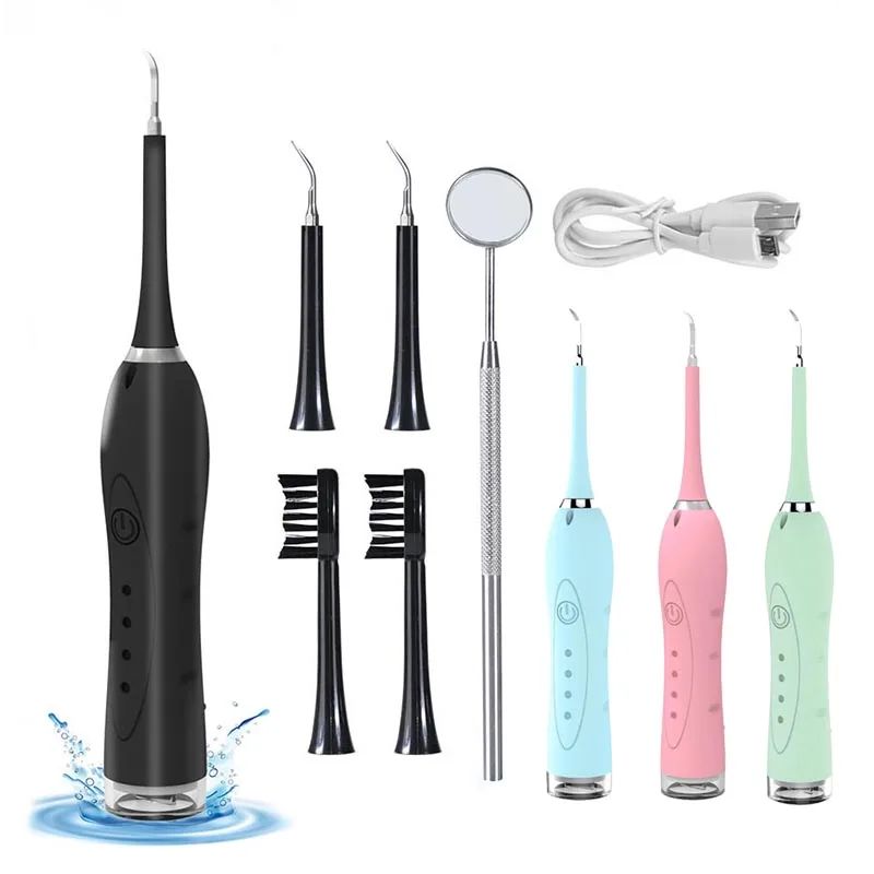 

Электрическая зубная щетка 2 в 1, ультразвуковое устройство для удаления зубного камня, USB, 4 режима, отбеливание от зубных пятен, портативное ...