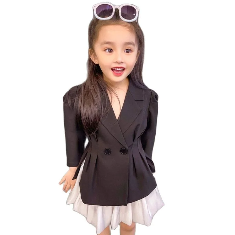 Новинка осени 2021 костюм с длинным рукавом для девочек модный комплект из 2
