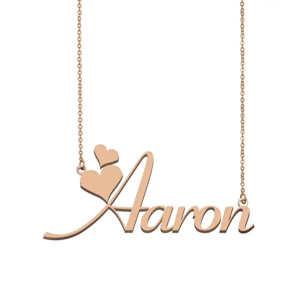 

Aaron Name Necklace, Custom Nameplate Necklace for Women Girls Best Friends Birthday Wedding Christmas Mother Days Gift
