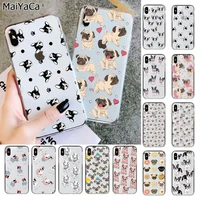 maiyaca cute pug french bulldog luxury phone cover for iphone 13 11 pro xs max 8 7 6 6s plus x 5 5s se xr cover