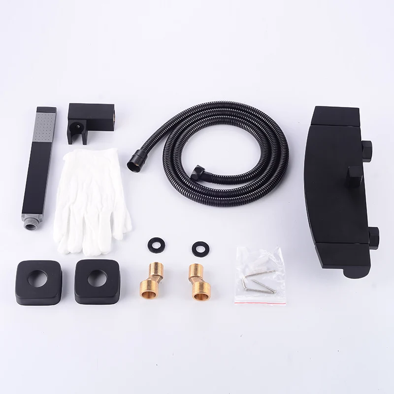 brass bath shower faucets black waterfall shower set rain taps bathroom mixer faucet wall mounted shower faucet free global shipping