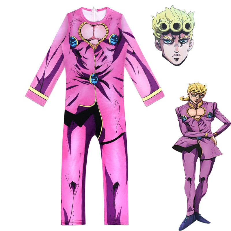 Костюмы Хэллоуина для мальчиков Anime JoJos Bizarre Adventure Cosplay Bodysuit Carnival Party Clothes Performance Clothing.