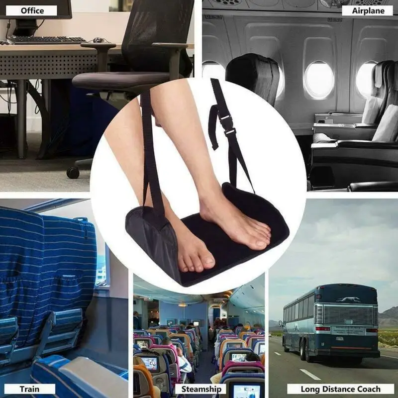 Universal Travel Pillow Foot Rest Footrest Hammock Carry Flight Leg Hanging Pad | Дом и сад