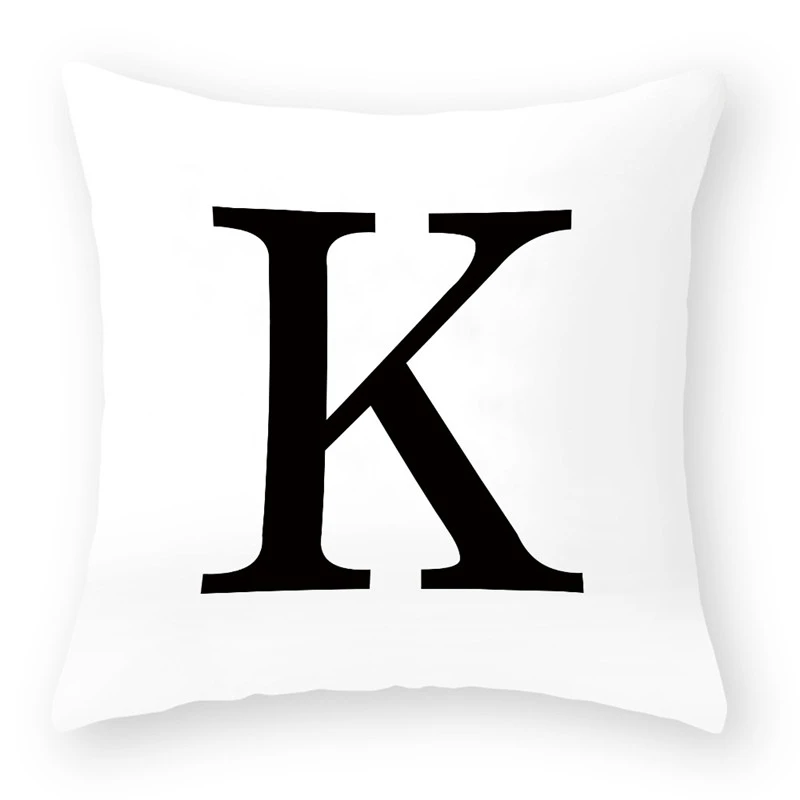 Английский декоративный 26 Подушка с надписью Полиэстеровая накидка алфавитом