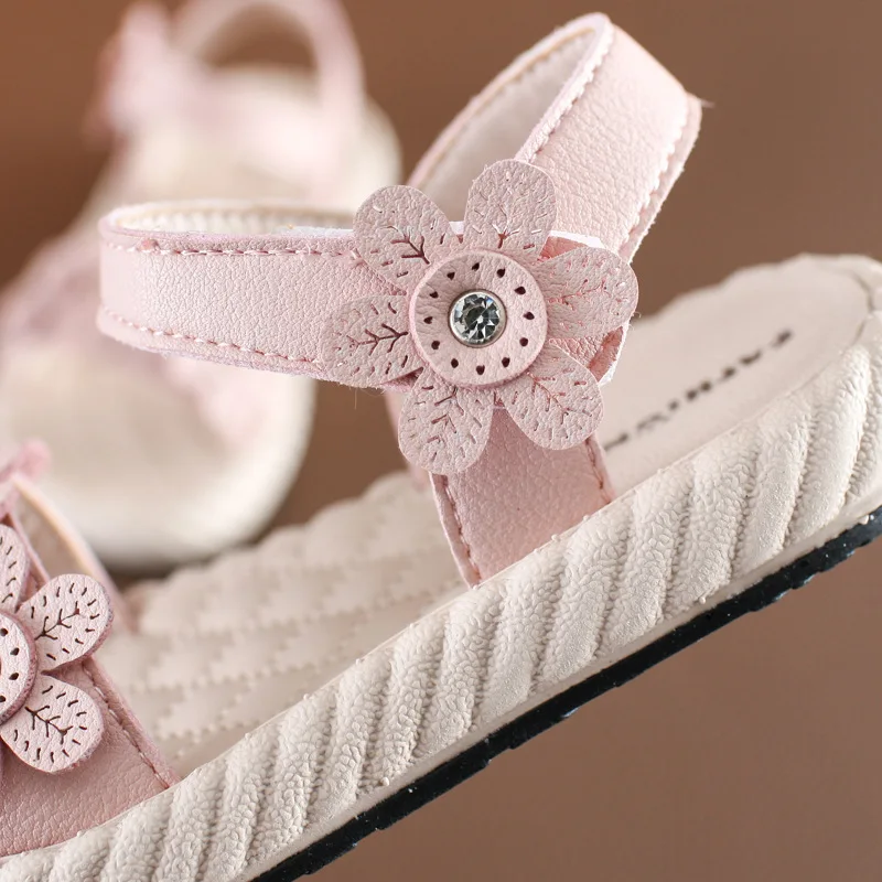 

Summer Baby Girls Sandals Flowers Princess Roman Shoes Children's Beach Shoes 1-3 Years Old Children's Shoes