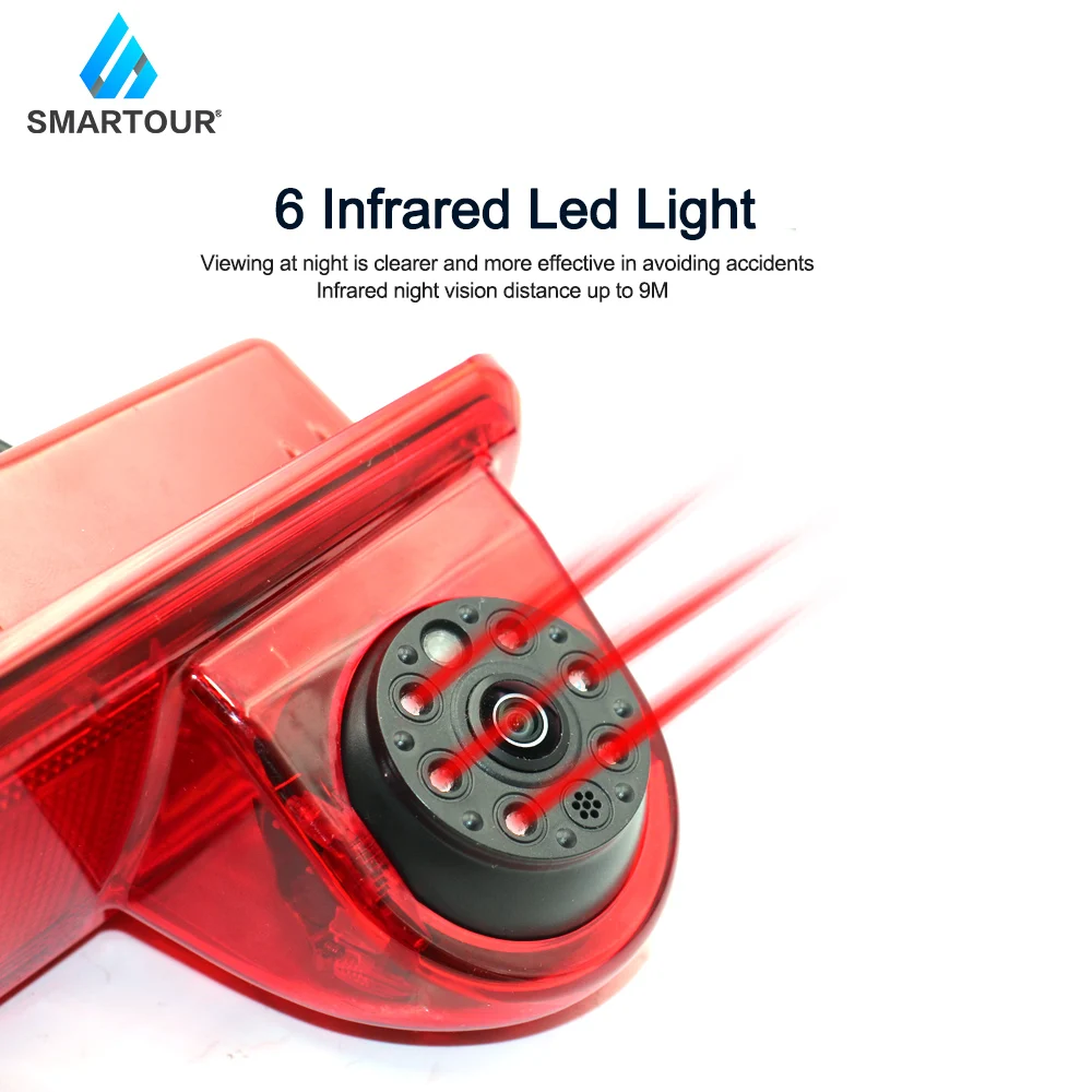 

HD Rear View Camera IP68 Waterproof 170-degree Wide Viewing Angle Third Brake Light Camera for Opel Vivaro Renault Trafic 2014