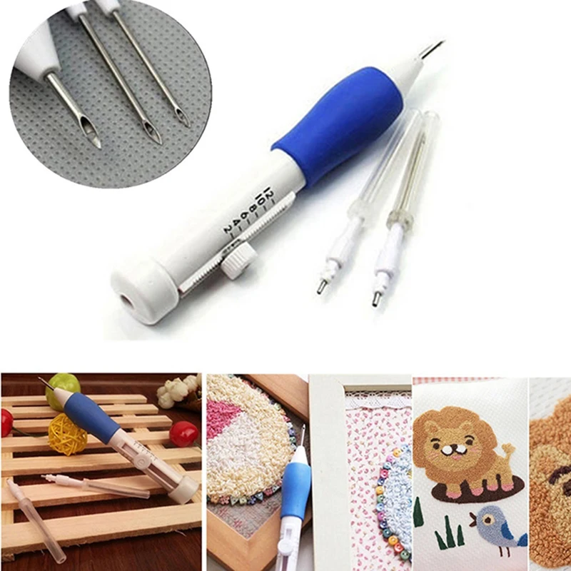 Blue and White Russian Embroidery Poke Flower Needle Cross Stitch Stack Pin DIY Craft Machine | Дом и сад
