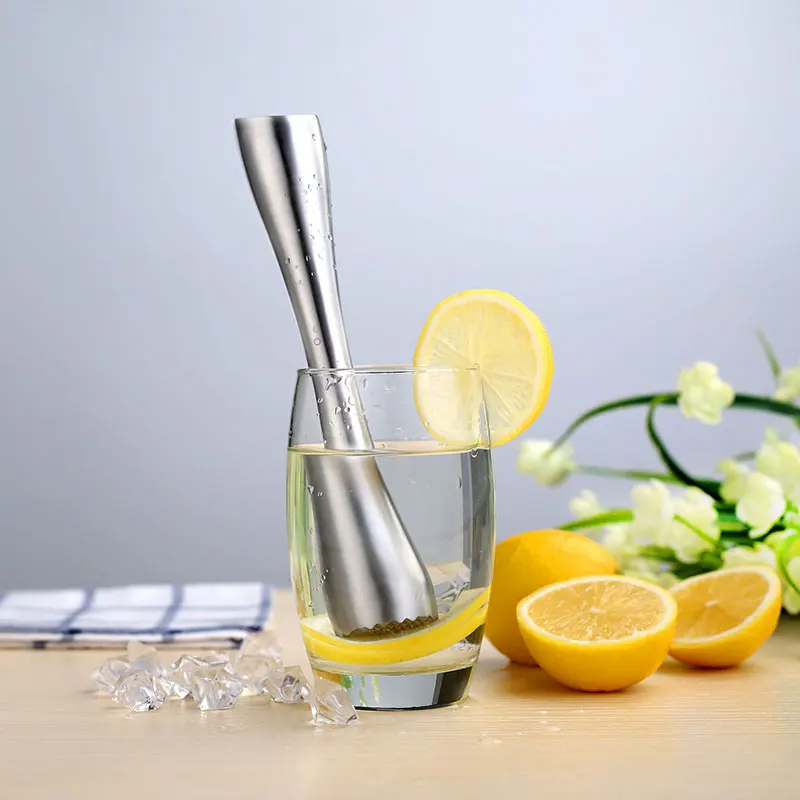 Stainless Steel Broken Popsicle Masher Bar Tool for Lemon and Lime Mash Mint Leaves Spice Also Workable to Scrap Ice|Коктейльные