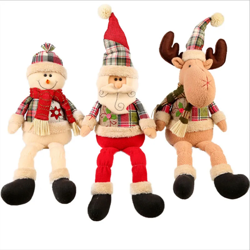 

2021Kids Christmas Toys Decorations Christmas Dolls Tree Decorations Innovative Elk Santa Snowman Decoration Kids New Gift R#10