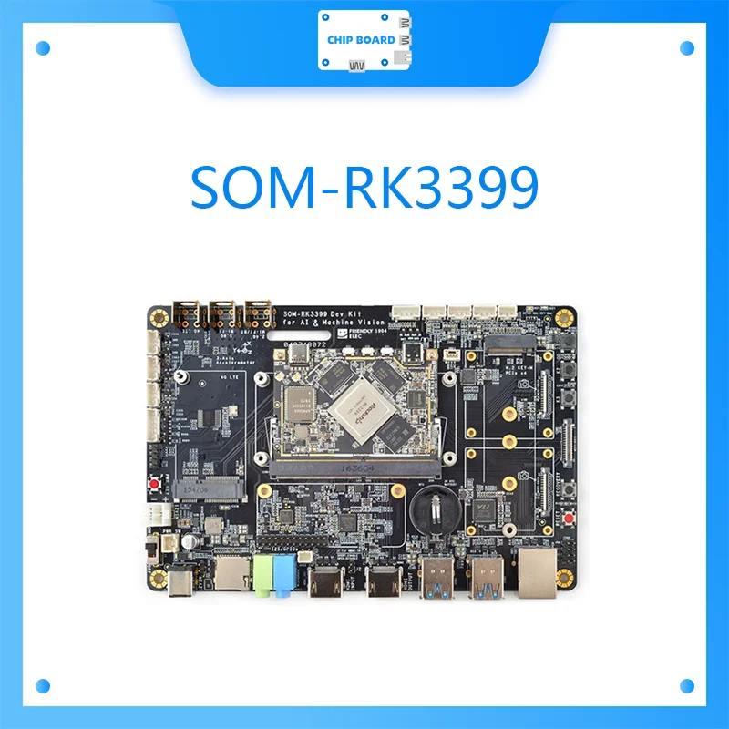SOM-RK3399 AI комплект разработчика WiFi BT Поддержка Gbps Ethernet и двухэкранный дисплей