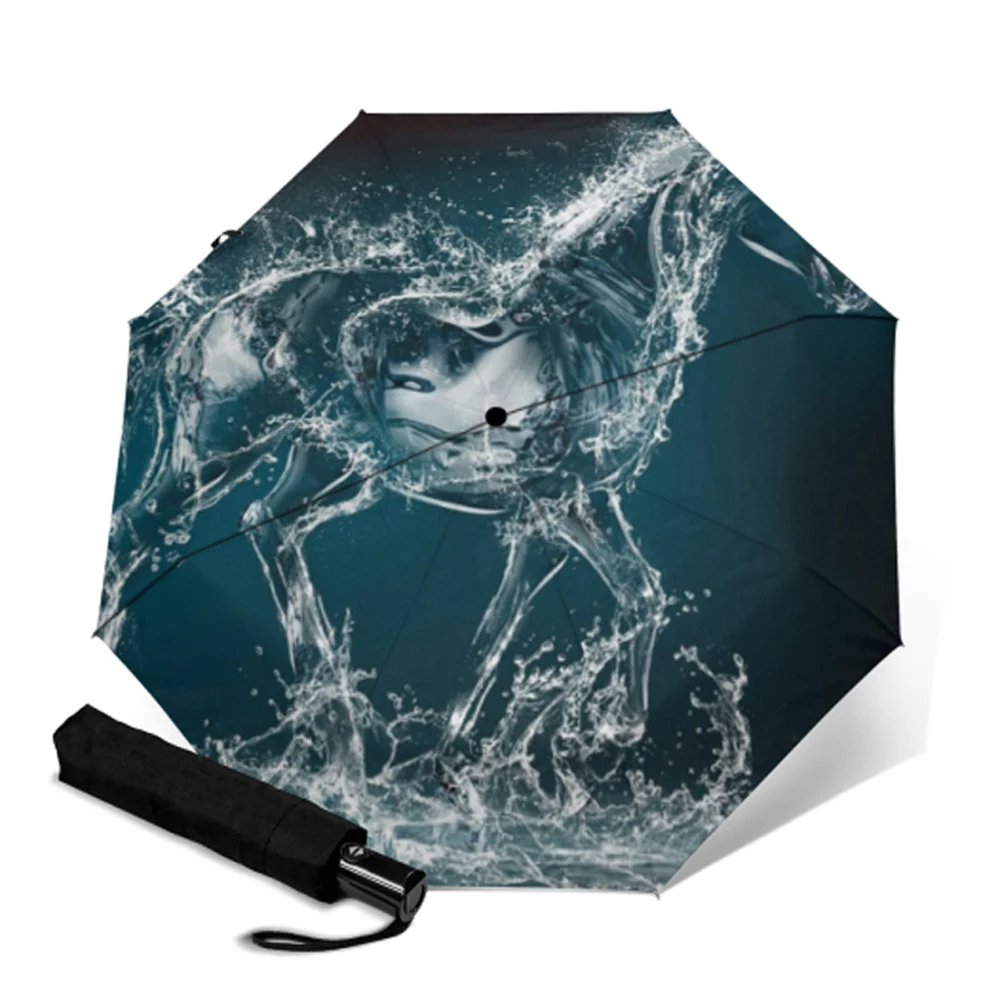 Дорожный двойной автоматический складной зонт Srong Ветрозащитный Анти УФ 3