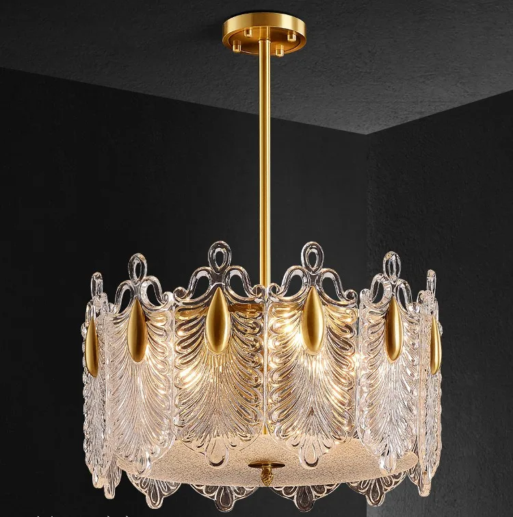 Стеклянная люстра в итальянском стиле средневековом Современная