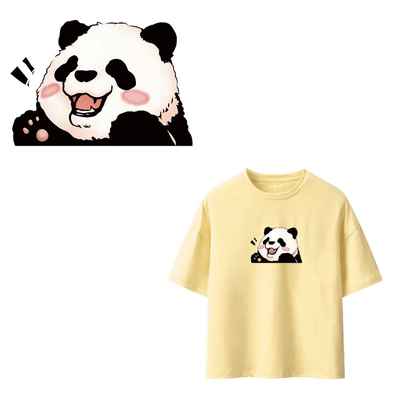 Комбинированные наклейки для одежды с мультяшными животными термонаклейки