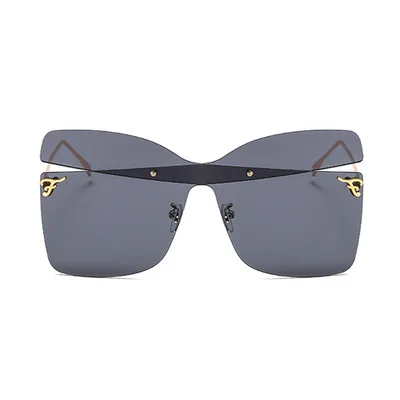 

European and American fashion frameless metal butterfly sunglasses personalized ladies sunglasses