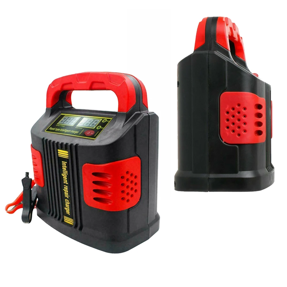 automotive car battery charger 350w 14a auto plus adjust lcd battery charger terminals 12v 24v car jump starter portable free global shipping