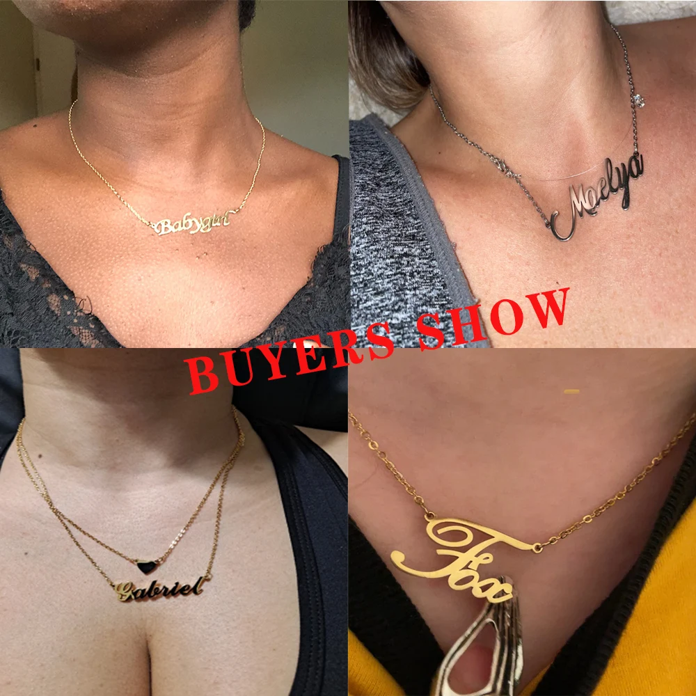 Lemegeton персонализированное ожерелье для женщин настраиваемое имя чокер из