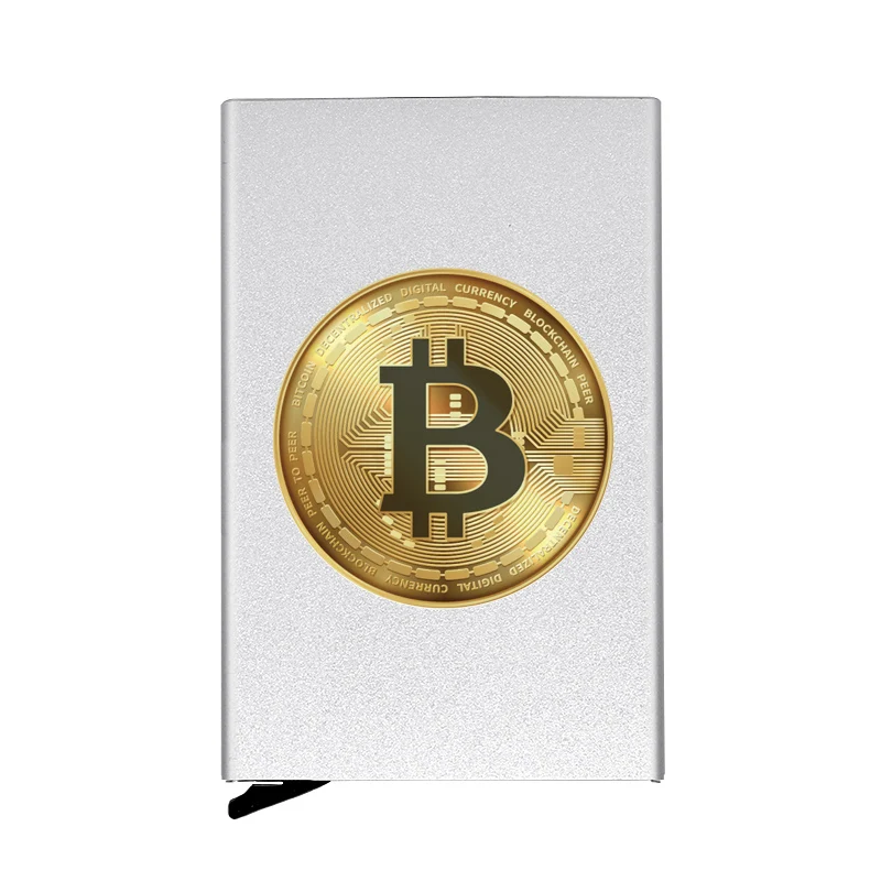 Фото High Quality New Bitcoin Symbol Automatic Pop Up Credit Card Holder Cover Rfid Aluminum Pocket Wallet Багаж и сумки High Quality New Bitcoin Symbol Automatic Pop Up Credit Card Holder Cover Rfid Aluminum Pocket Wallet Багаж и сумки