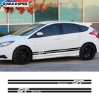 Спортивные полосы для Ford Focus ST Racing, двусторонние наклейки на боковые двери автомобиля, стильные аксессуары, наклейки