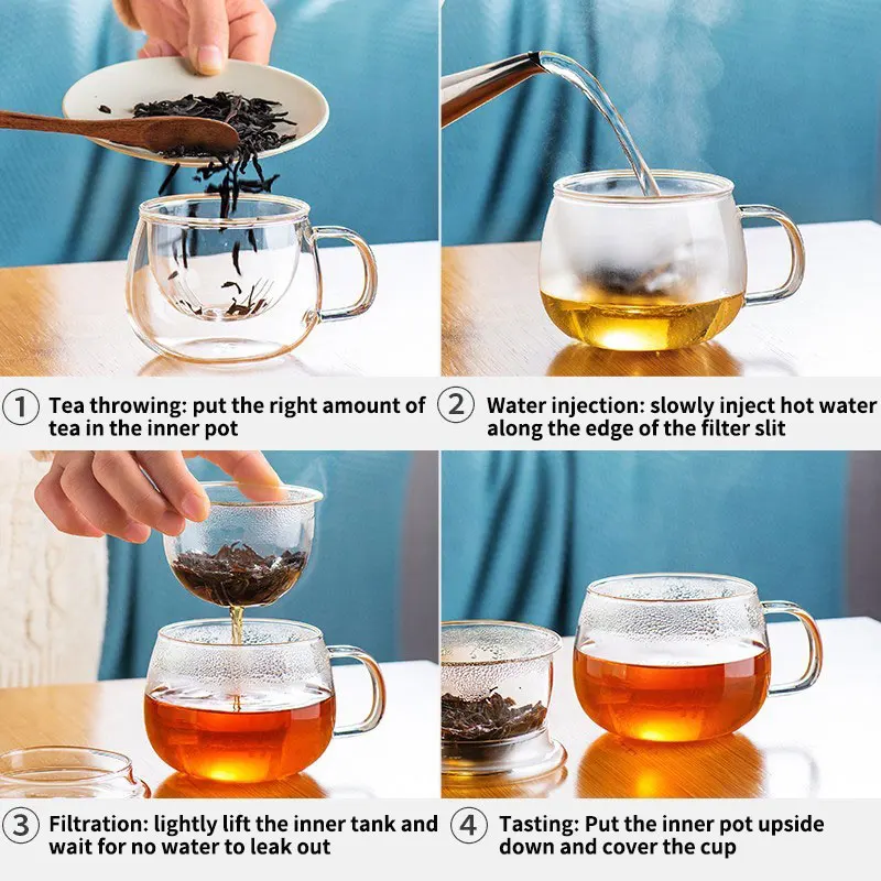 Термостойкая двухслойная чайная чашка TIANXI чайные чашки с цветами здоровая