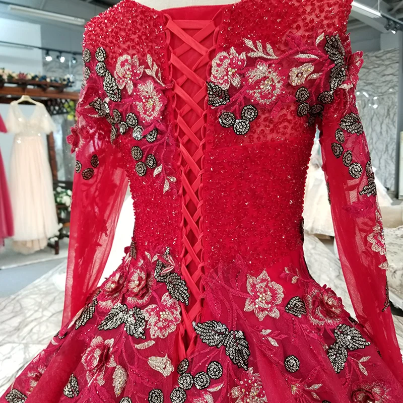 LS1178 цвет кружева цветы красивое платье быстрая доставка из Китая длинный рукав