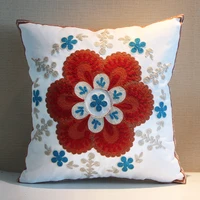 european embroidery cushion bedside living room sofa waist flower throw pillows chairs for bedroom home decoration accessories