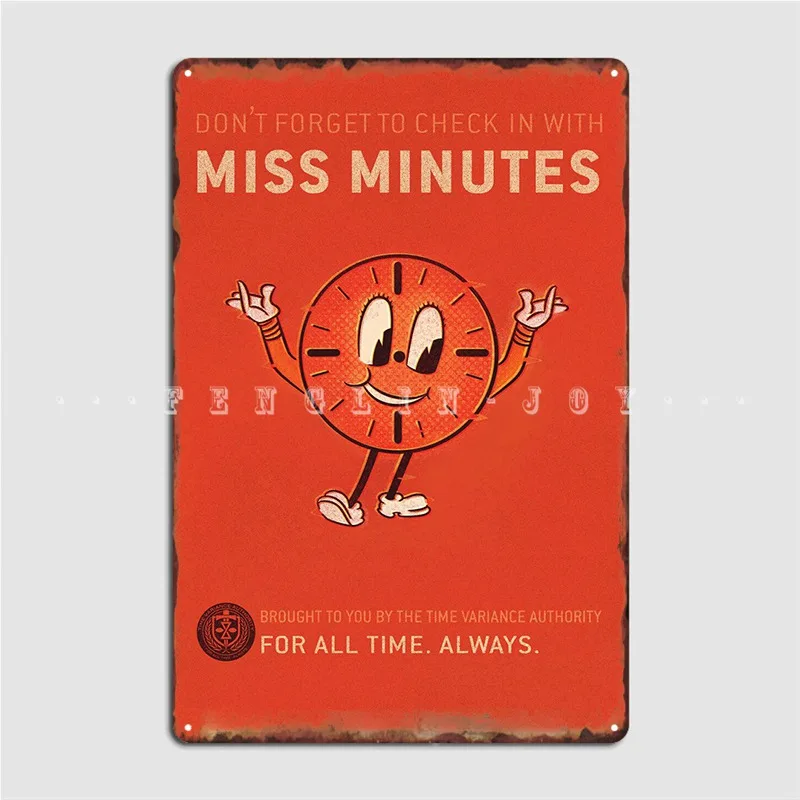

Металлический Знак Miss Minutes, украшение для гаража, паба, кухни, фотопостер
